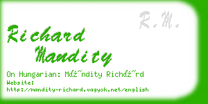 richard mandity business card